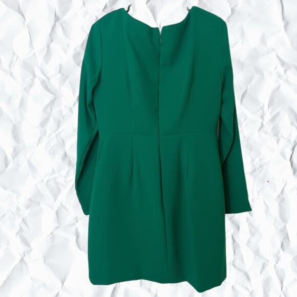 Mango Green Square Neck Fitted Mini Dress - 8 - Picture 3 of 8